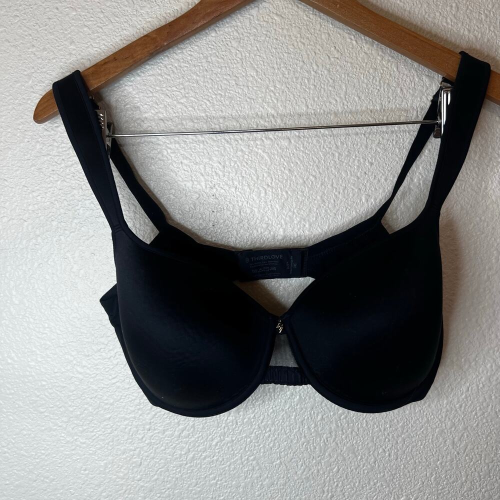 Thirdlove 24/7 perfect coverage classic t-shirt bra in black 34E / 34DD
